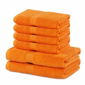 DecoKing Sada ručníků a osušek Marina oranžová
