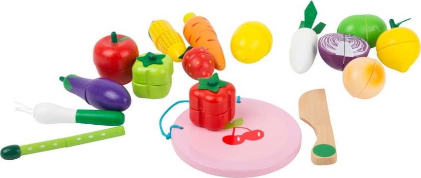 Dětský set dřevěných hraček se suchým zipem Legler Fruits