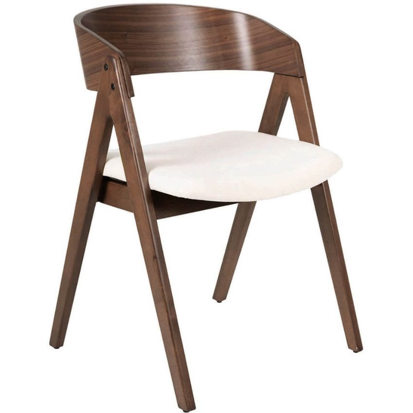 Ořechová dřevěná jídelní židle Somcasa Rina