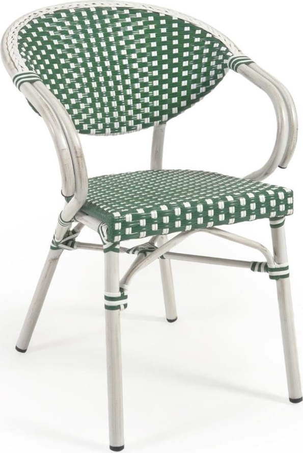 Zeleno-bílá venkovní židle Kave