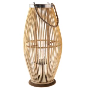 Bambusová lucerna se sklem Delgada hnědá
