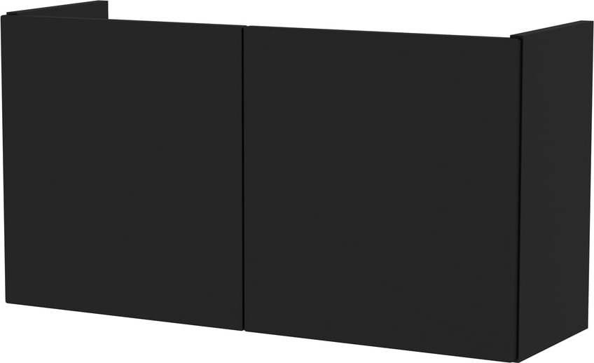 Černá komponenta s dvířky 68x36 cm