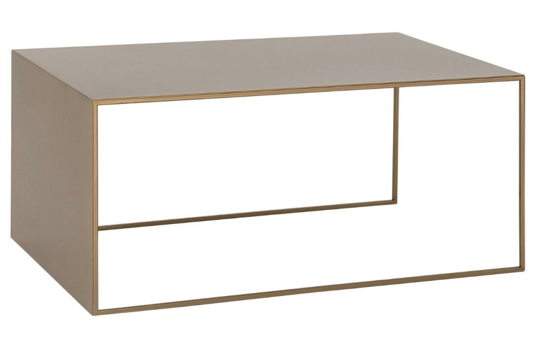 Nordic Design Zlatý kovový konferenční stolek Gene