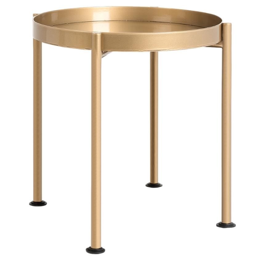 Nordic Design Zlatý kovový odkládací stolek