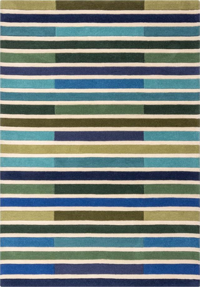 Zelený vlněný koberec 230x160 cm Piano
