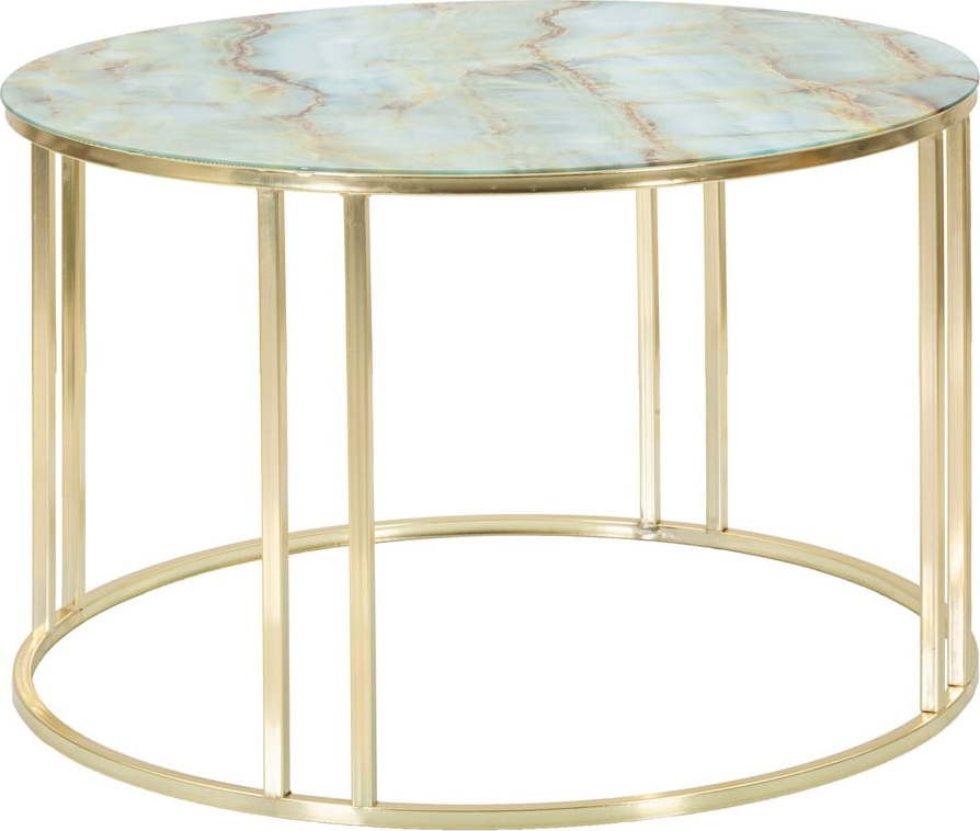 Bílo-zlatý konferenční stolek Mauro Ferretti