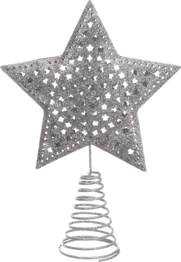 Hvězda na vánoční strom ve stříbrné barvě Casa Selección