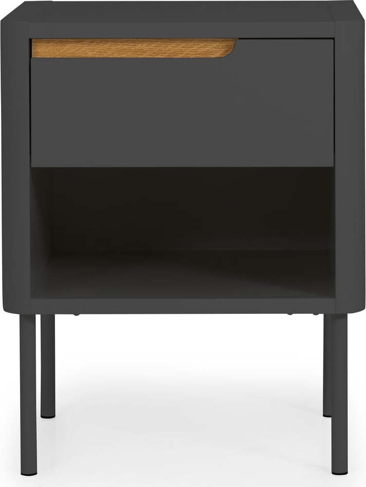 Antracitově šedý noční stolek Tenzo