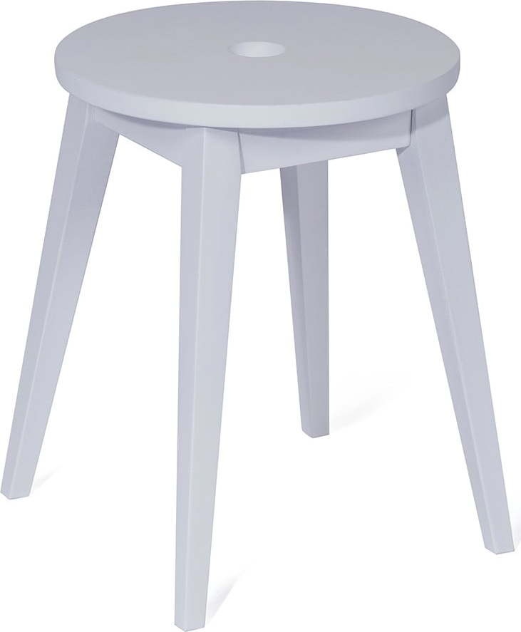 Bílá stolička z kaučukového dřeva Club
