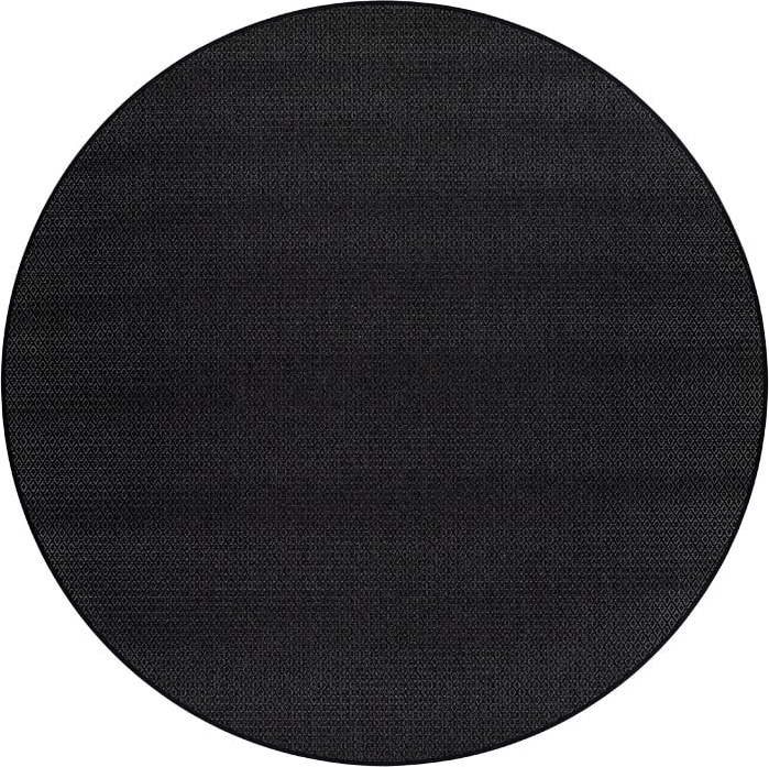 Černý kulatý koberec 160x160 cm