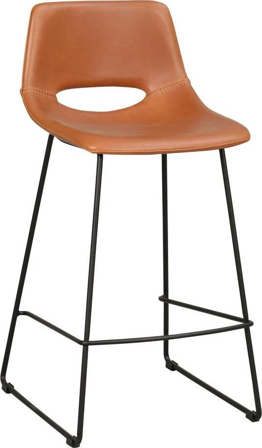 Koňakově hnědé barové židle v sadě 2 ks