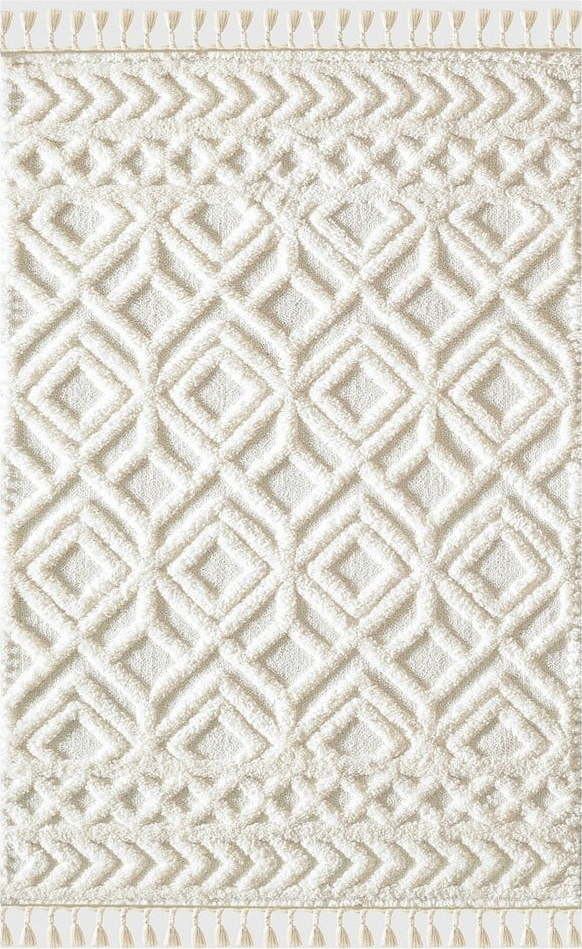 Béžový koberec 110x60 cm Shaggy
