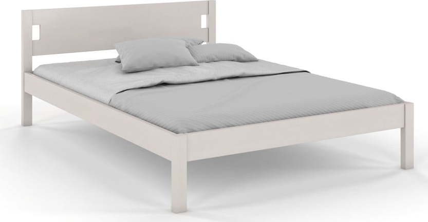 Bílá postel z borovicového dřeva 90x200