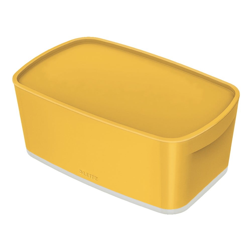 Žlutý přenosný box s víkem Leitz Cosy