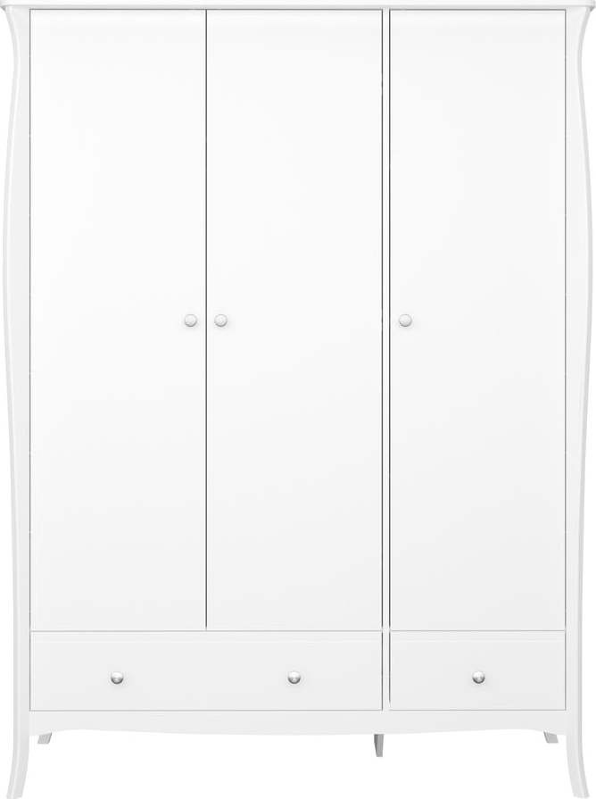Bílá šatní skříň 143x192 cm