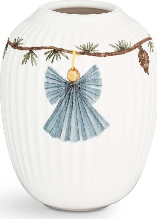 Bílá porcelánová vánoční váza Kähler