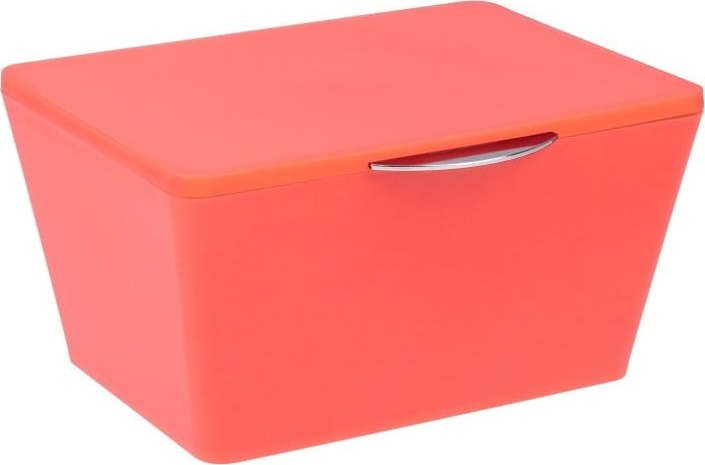 Oranžový úložný box do koupelny