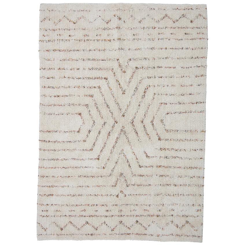 Bílý bavlněný koberec Bloomingville Maggy 180