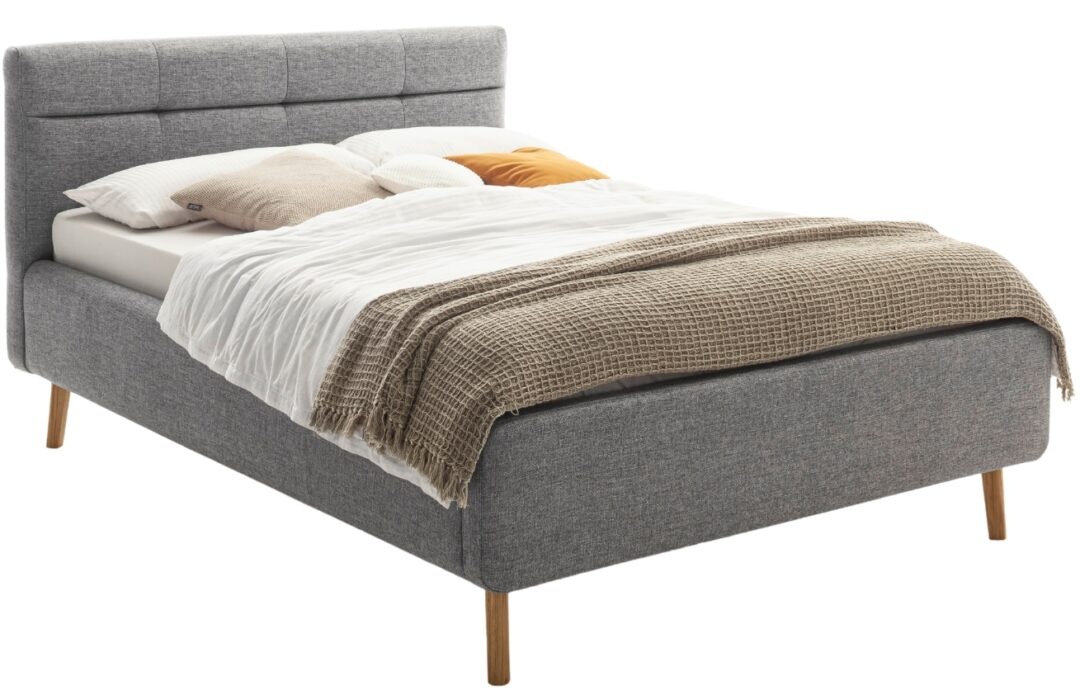 Šedá dvoulůžková postel Meise Möbel Lotte 160 x