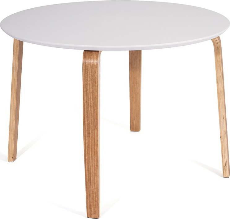 Kulatý jídelní stůl s bílou deskou ø 110