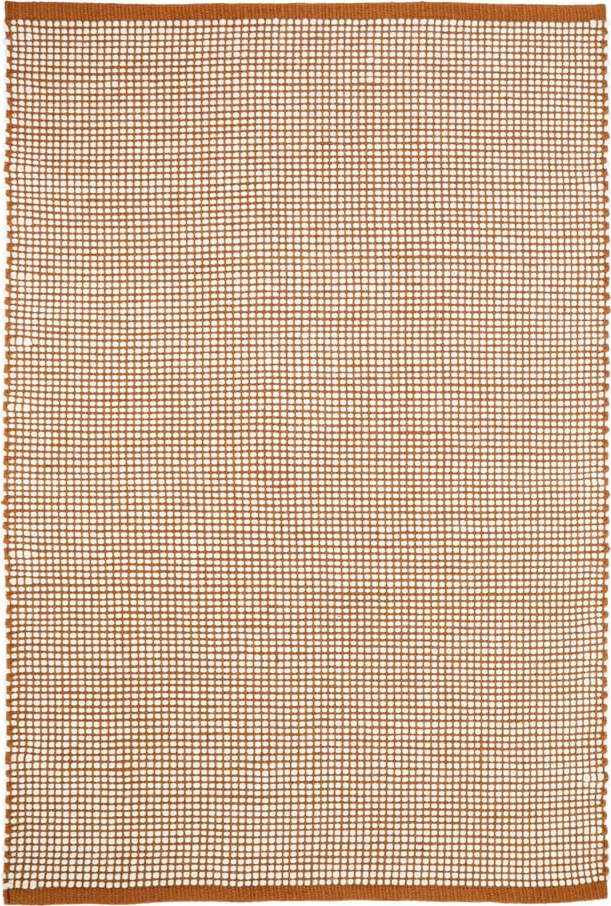 Oranžový koberec s podílem vlny 200x140