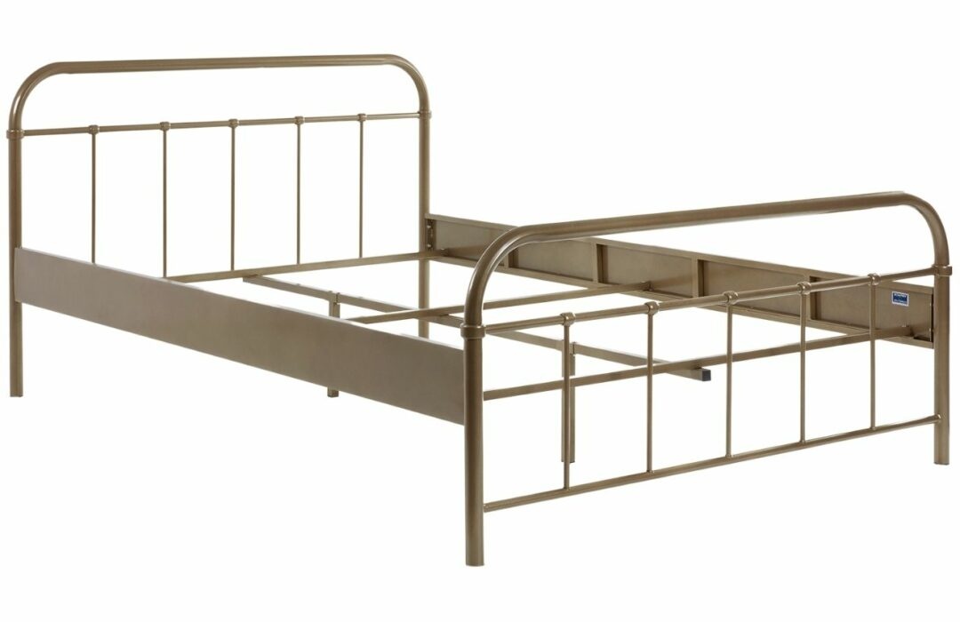 Bronzová kovová postel Vipack Boston 140