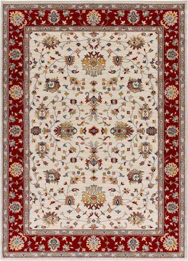 Červeno-krémový koberec 115x160 cm Classic