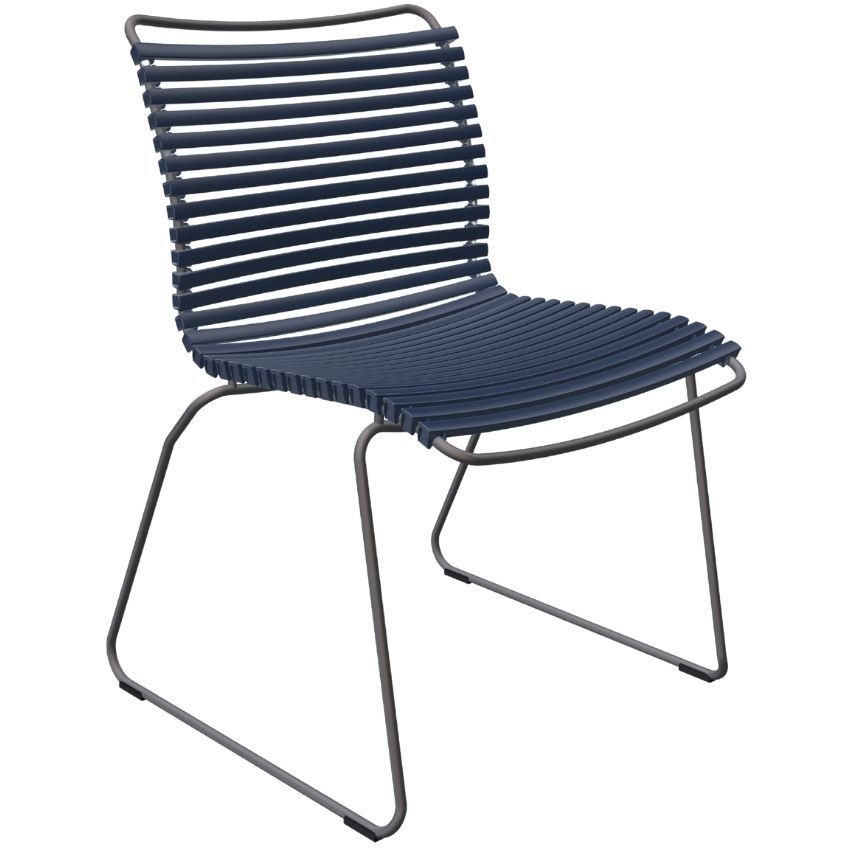 Tmavě modrá plastová zahradní židle