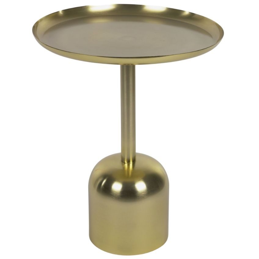 Zlatý kovový odkládací stolek Kave Home