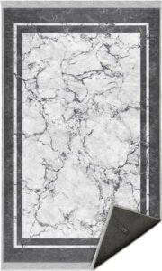Bílo-šedý koberec běhoun 80x200 cm