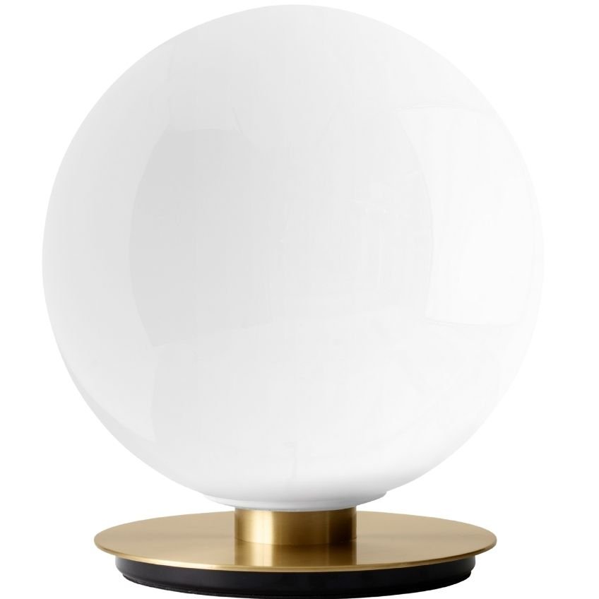 Leskle opálově bílá skleněná nástěnná/stolní lampa