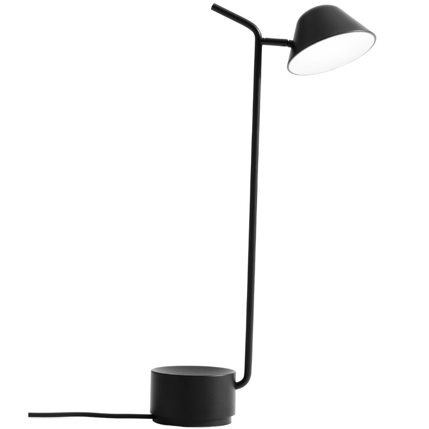 Černá kovová stolní lampa AUDO