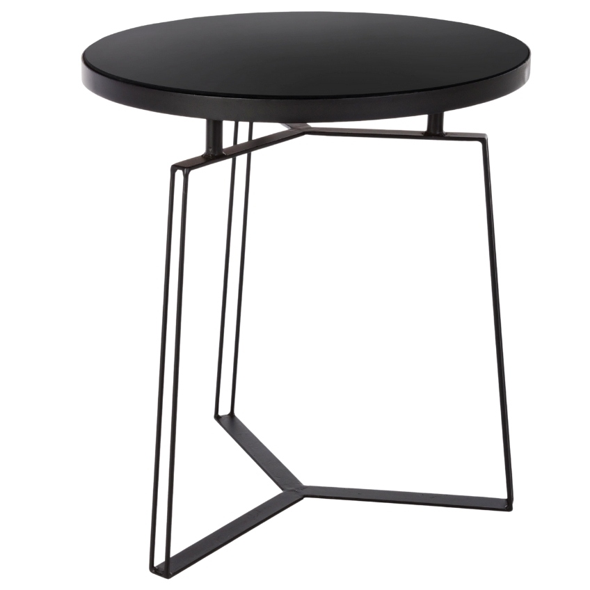 Černý kovový konferenční stolek Bizzotto