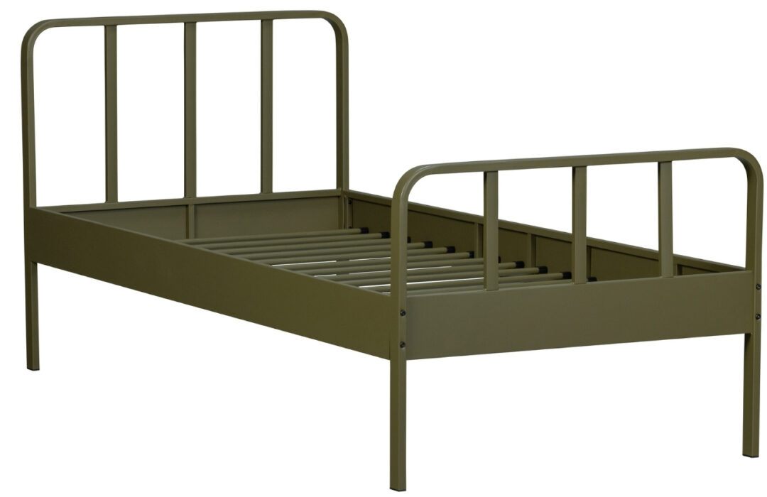 Hoorns Tmavě zelená kovová postel Sheldon