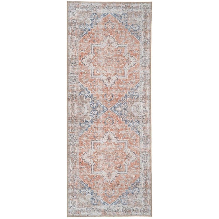 Nordic Living Modro oranžový koberec Shola 80 x