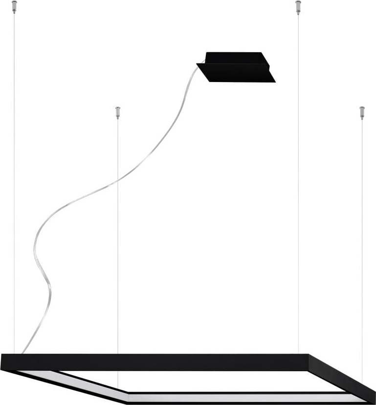 Černé LED závěsné svítidlo 130x40 cm