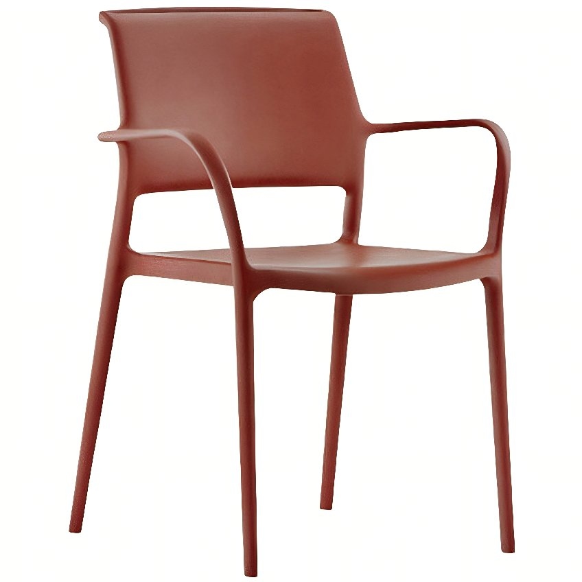 Pedrali Červená plastová jídelní židle