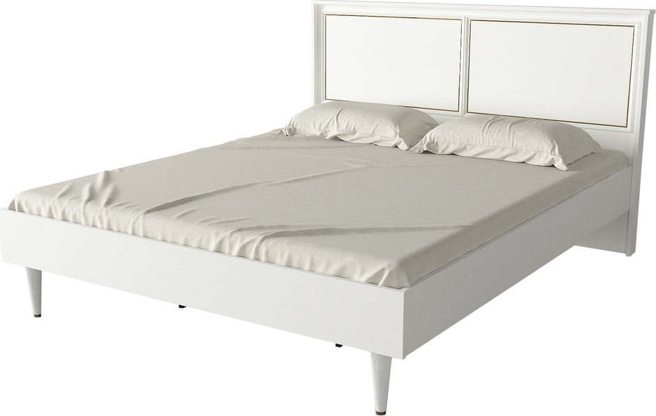 Bílá dvoulůžková postel 160x200 cm Ravenna