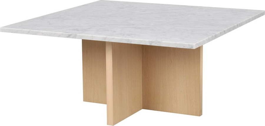 Bílý mramorový konferenční stolek 90x90 cm
