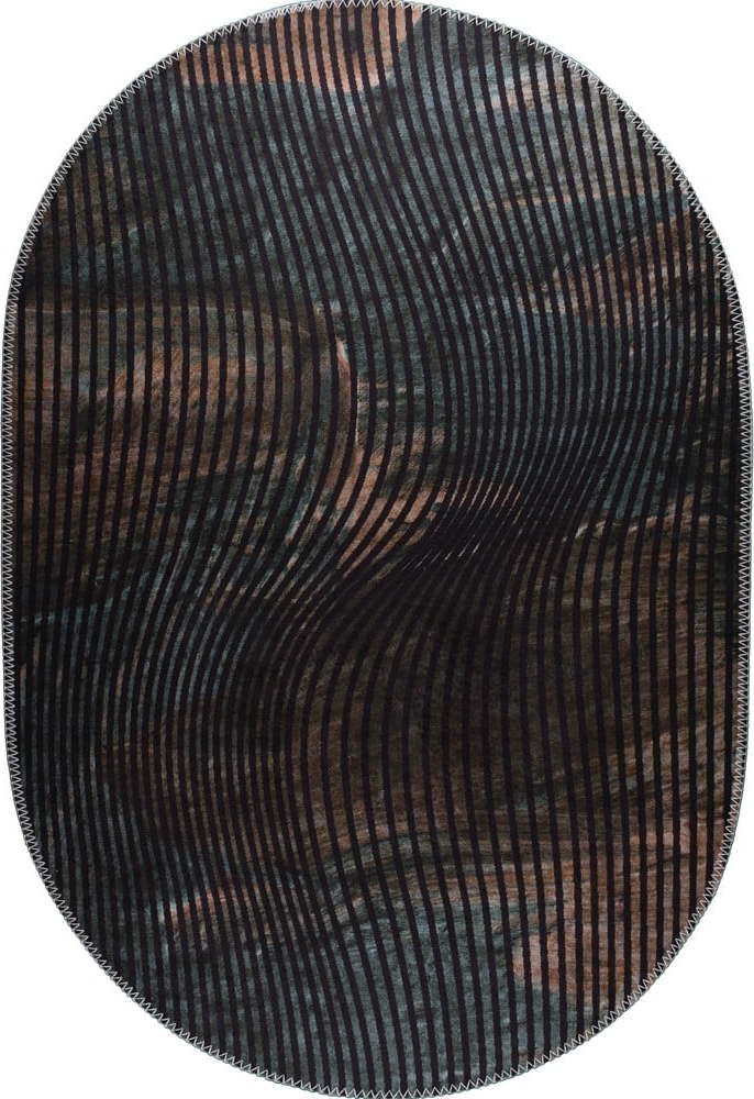 Černý pratelný koberec 60x100 cm