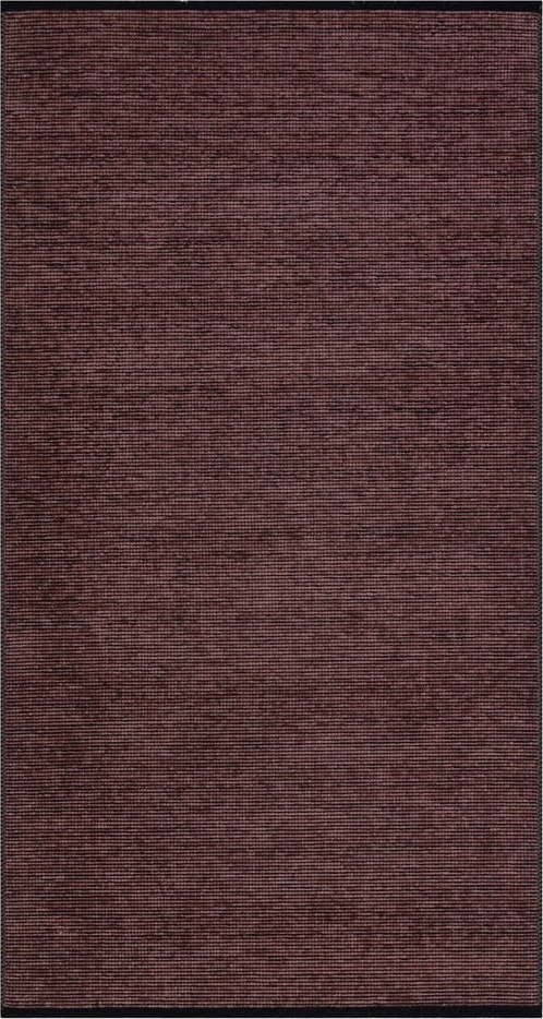 Červeno-hnědý pratelný koberec 150x80 cm