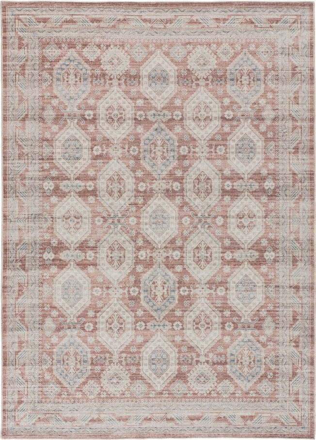 Červeno-krémový koberec 80x150 cm Mandala