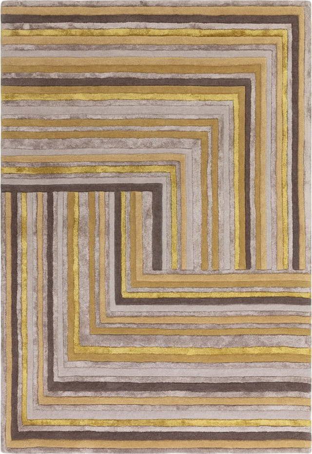 Okrově žlutý vlněný koberec 160x230 cm Network