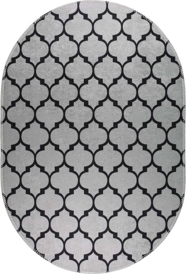 Tmavě šedý pratelný koberec 80x120