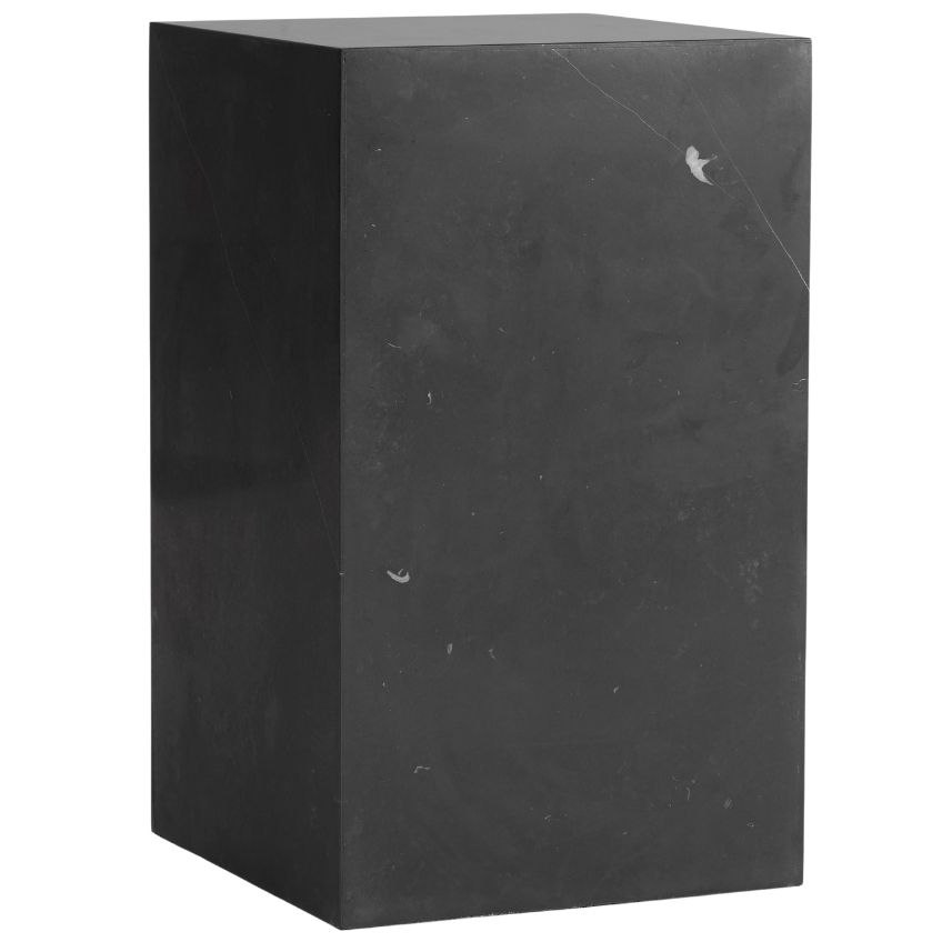 Černý mramorový noční/odkládací stolek AUDO PLINTH