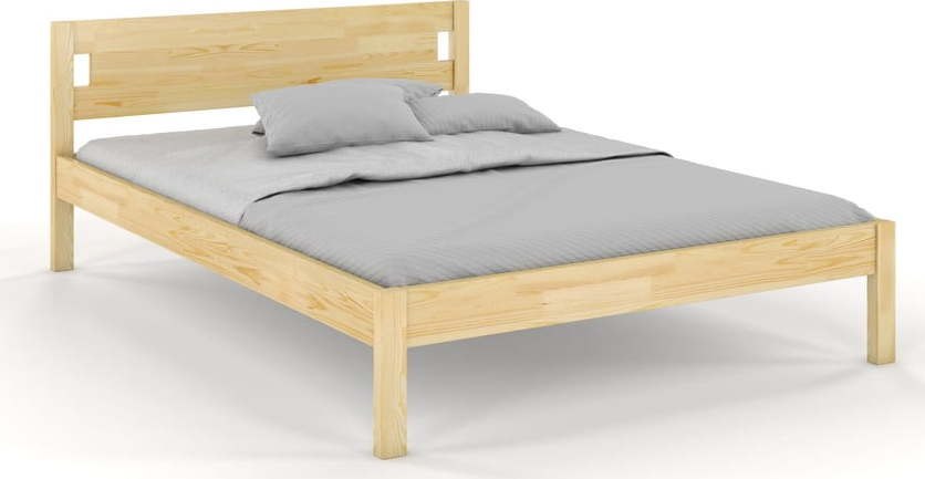 Dvoulůžková postel z borovicového dřeva 160x200 cm v