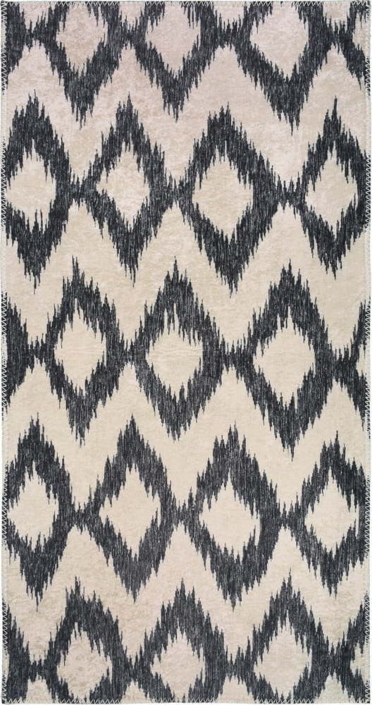 Bílo-modrý pratelný koberec 50x80 cm