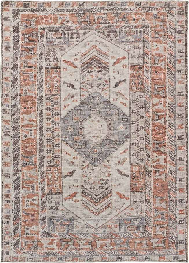 Červeno-krémový koberec 120x170 cm Mandala