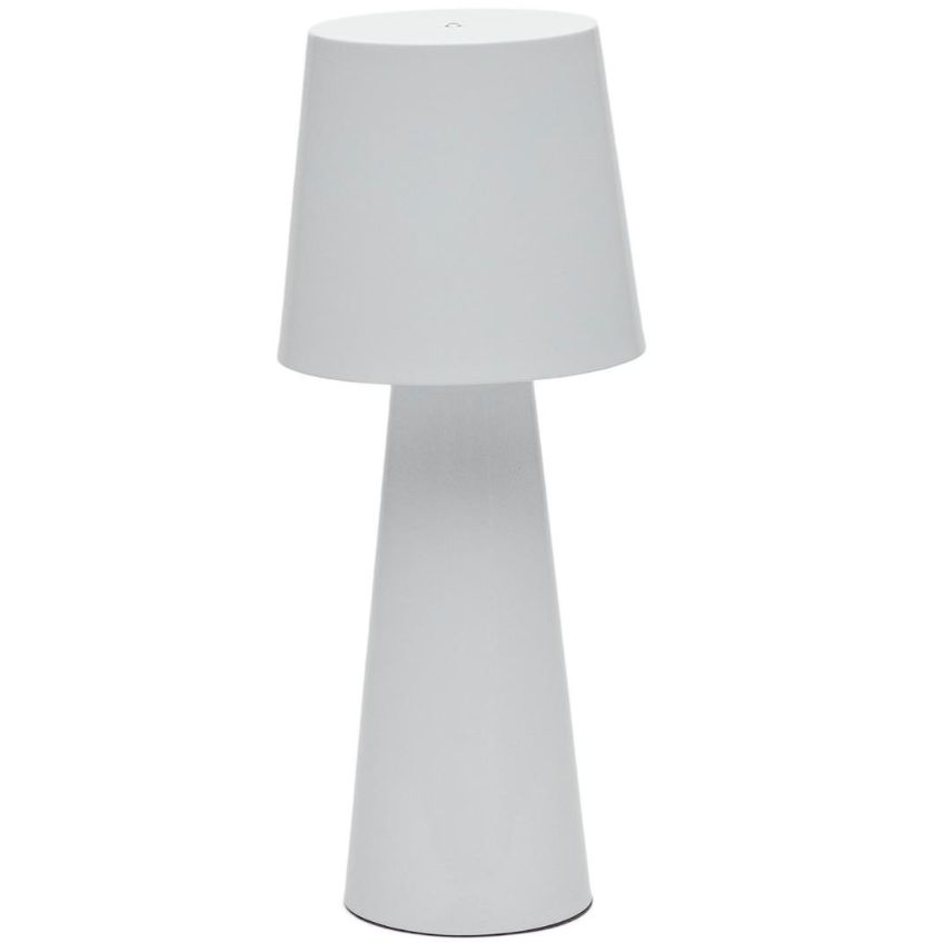 Bílá kovová stolní LED lampa Kave