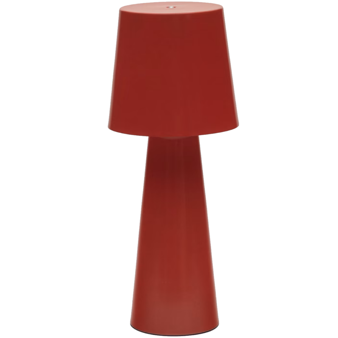Červená kovová stolní LED lampa Kave